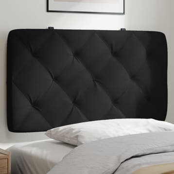 vidaXL Hoofdbordkussen 80 cm fluweel zwart, Verzenden, Nieuw, Zwart, Stof