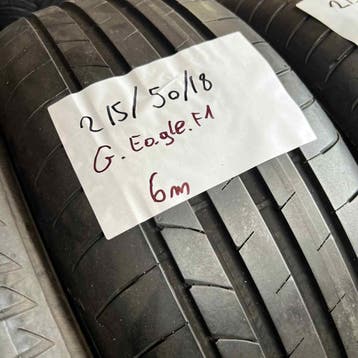 2 x Goodyear Eagle F1 215-50-18 Zomerbanden 6mm, 18 inch, Ophalen of Verzenden, Band(en), Personenwagen