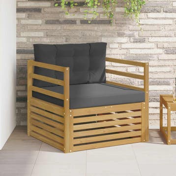 vidaXL Tuinbank Wit en antracietkleurig, Verzenden, Nieuw