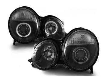 Angel Eyes koplampen Black geschikt voor Mercedes W210, Auto-onderdelen, Verzenden, Nieuw, Mercedes-Benz