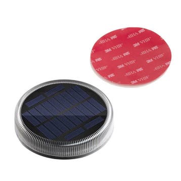 Solar grondspot Round met schemersensor voordeelset van 4, Verzenden, Minder dan 50 watt, Nieuw, Rvs