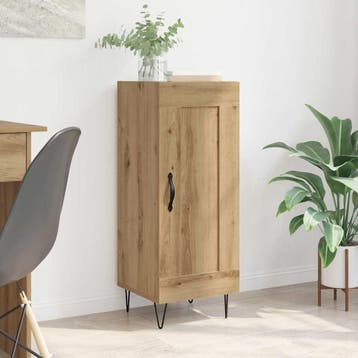 vidaXL Dressoir Artisan Eiken 34,5 x 34 x 90 cm, Verzenden, Nieuw, Overige houtsoorten, Minder dan 50 cm