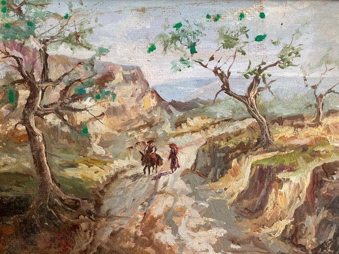 Italiaanse school (XX) - Scena bucolica, Antiek en Kunst, Kunst | Schilderijen | Klassiek