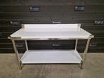 Werktafel | bodemschap | spatrand | RVS | 180x70 cm, Nieuw in verpakking, RVS Meubilair