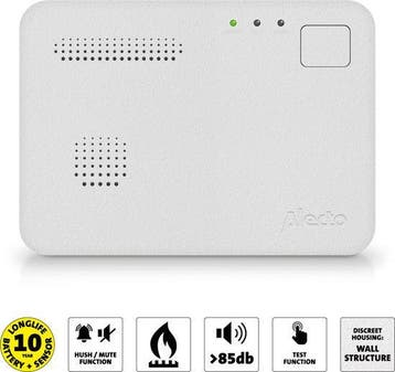 Alecto SCA04 Set met Rookmelder en Koolmonoxidemelder - 10 j, Verzenden, Zo goed als nieuw