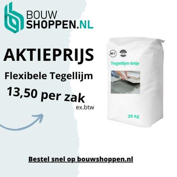 Flexibele Poeder Tegellijm, zak á 25 kg, Ophalen of Verzenden, Nieuw