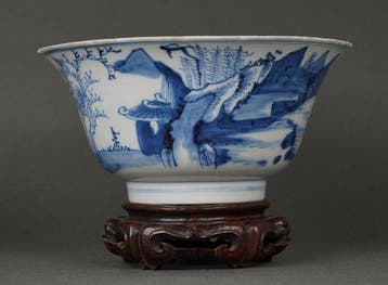 Kangxi (1662-1722) - Kom - Master and Student in Mountainous, Antiek en Kunst