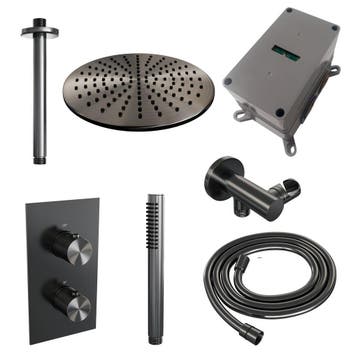Brauer Gunmetal Carving Thermostatische Regendoucheset, Ophalen of Verzenden, Nieuw