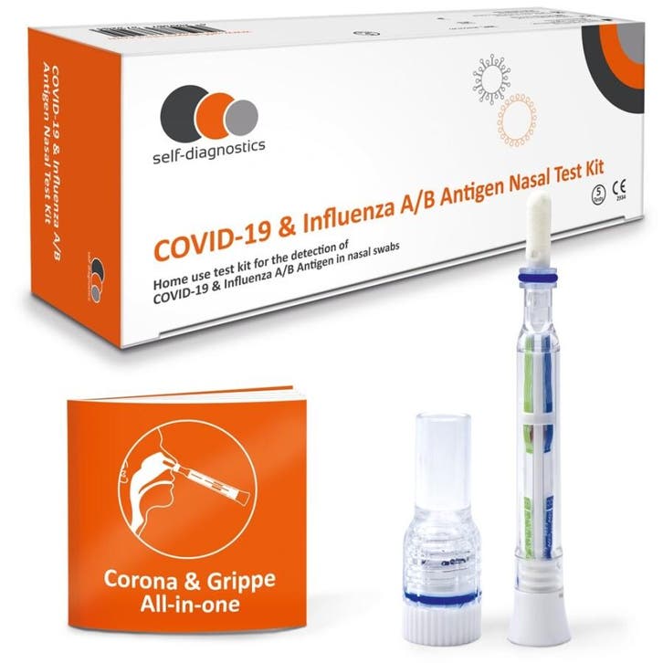Corona & Griep (Influenza A/B) Sneltest 3 in 1 - 5 stuks, Diversen, Verpleegmiddelen, Nieuw, Verzenden