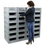 Magazijnsysteem, stapelbakken, plastic kratten 60 40, Zakelijke goederen, Kantoor en Winkelinrichting | Magazijn, Stelling en Opslag