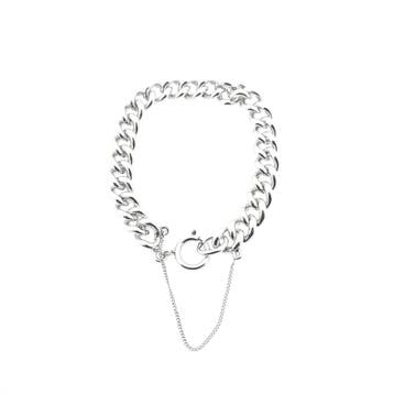 Massief zilveren gourmet schakelarmband., Sieraden, Tassen en Uiterlijk, Armbanden, Ophalen of Verzenden, Gebruikt, Zilver, Zilver