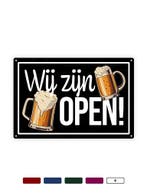 Wij zijn open - Cafe Bord - 30x20cm, Huis en Inrichting, Woonaccessoires | Wanddecoraties, Ophalen of Verzenden, Nieuw