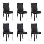 Set van 6 Leren eetkamerstoelen Real - Toledo Pacific, Huis en Inrichting, Stoelen, Ophalen of Verzenden, Nieuw, Leer