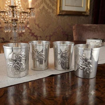 Brandimarte - Drinkset (4) - geplateerd metaal - Water- en