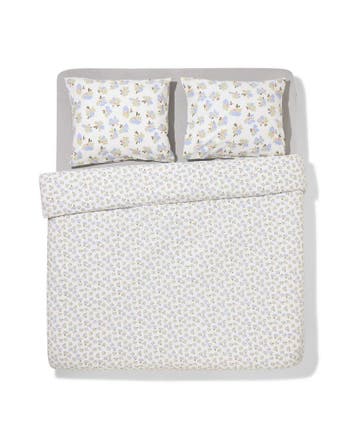 HEMA Dekbedovertrek 200x200/220cm zacht katoen bloemen, Huis en Inrichting, Slaapkamer | Beddengoed, Verzenden, Nieuw, Groen
