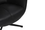 Fauteuil VOGUE 360° draaibaar, kunstleer, zwart, met zwart, Huis en Inrichting, Ophalen of Verzenden, Nieuw