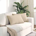 vidaXL Sofa Kussens 2 stuks Crème 60 x 40 cm Stof, Huis en Inrichting, Woonaccessoires | Kussens, Verzenden, Nieuw