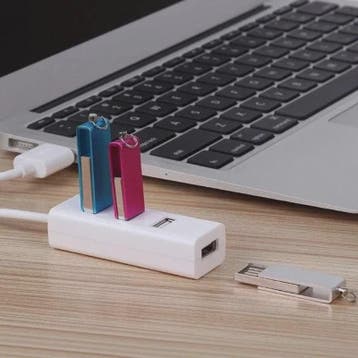 Compacte 4-Poorts USB 2.0 Hub - Vergroot de connectiviteit v, Computers en Software, Desktop Pc's, Verzenden, Nieuw