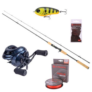 Ultimate Cast Special Cork Pike Baitcaster Hengelset 2.00m, Verzenden, Nieuw