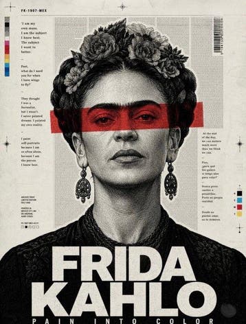 ERIC BRUMETTE - FRIDA KAHLO PAPER 2 - Toile L - LIMITED