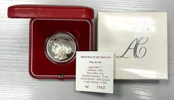 Monaco. 10 Euro 2011 Albert II et Charlène Proof