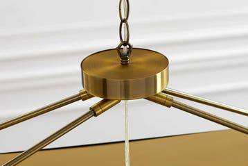 Hanglamp ROYAL 80 cm met fijne gouden metalen kettingen -, Ophalen of Verzenden, Nieuw