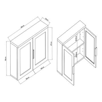 Badkamerkast Namsskogan met spiegel spiegelkast 50x60x15 cm, Verzenden, Nieuw