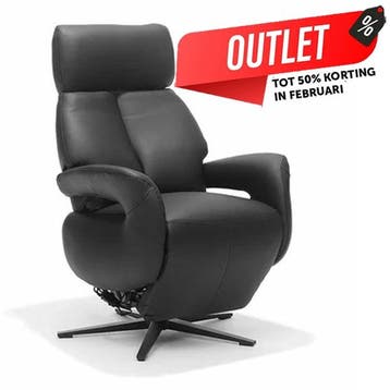 Sta-op en relax fauteuil Livorno - zwart, Ophalen of Verzenden, Nieuw