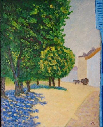 Ecole post-impressionniste française - Village provençal à