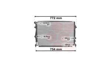 o.a Golf Radiator benzine 1.2 TSi met ingebouwde hulpkoel..., Ophalen of Verzenden, Nieuw, Volkswagen