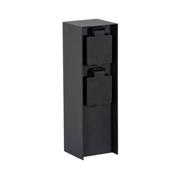 Tuinstopcontact Charge 2 zwart dubbel buitenstopcontact, Verzenden, Nieuw, Zwart, Modern