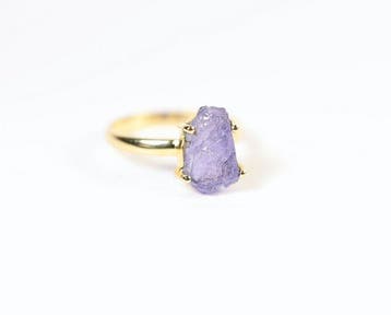 Tanzaniet Ring / rauw / nieuw- 3.24 g - (1)