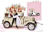 Trouwkaart Trouwauto pop-up kaart wenskaart, Verzenden, Nieuw