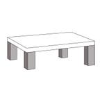 Hoektafel HT2-L Lageland - hoektafels, Huis en Inrichting, Nieuw, Overige materialen