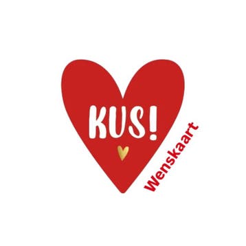 kaart in hartvorm KUS - valentijn - liefde - (Kaarten), Ophalen of Verzenden, Nieuw