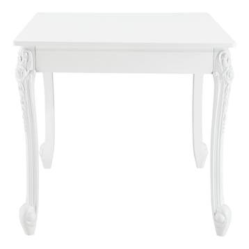 Eettafel Lüneburg 80x80x76 cm landelijk vierkant MDF wit, Huis en Inrichting, Verzenden, Nieuw