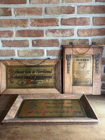 Wanddecoratie (3) - België - 3 Vlaamse plaquettes