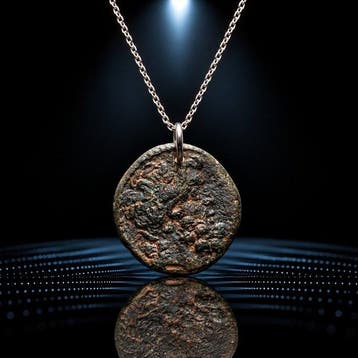 Zeldzaam Grieks Brons Zodiac-munthanger met Ram (RAM) en