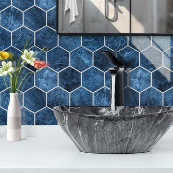 Zelfklevende Mozaïek Tegel - Afimera Blue Marble Hexagon -, Ophalen of Verzenden, Nieuw