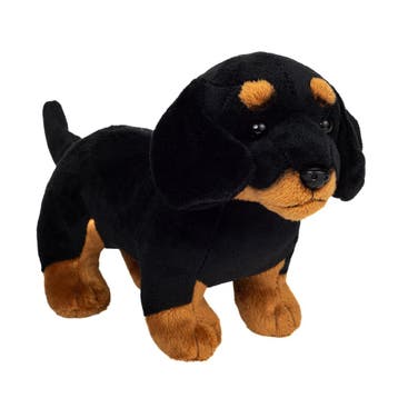 Teckel knuffel - pluche - zwart - 21 cm - Hermann Teddy, Verzenden, Nieuw