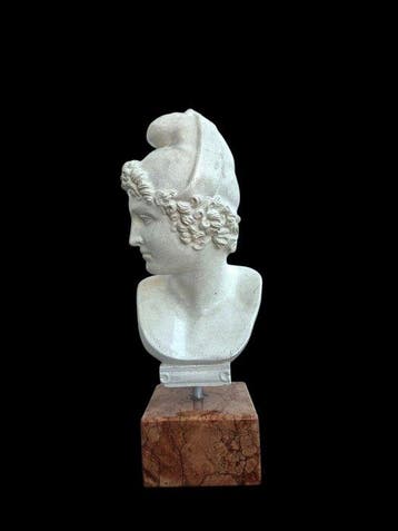 Figuur - Busto Paride - 28 cm - Marmerpoeder, Antiek en Kunst