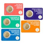 Frankrijk 5 x 2 Euro Olympics 2022 Coincard Set, Postzegels en Munten, Munten | Europa | Euromunten, Verzenden