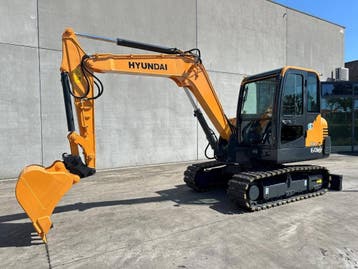Veiling: Midigraafmachine Hyundai R60VS Diesel 2017, Ophalen, Graafmachine
