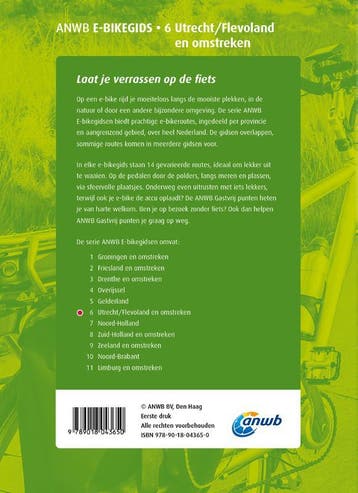 Utrecht/Flevoland / ANWB e-bikegids / 6 9789018043650 ANWB, Boeken, Verzenden, Zo goed als nieuw, ANWB