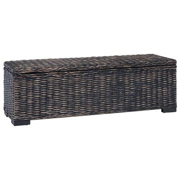 vidaXL Opbergbox Zwart 110 x 35 x 45 cm, Huis en Inrichting, Banken | Voetenbanken en Poefen, Verzenden, Nieuw