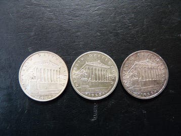Oostenrijk. Schilling 3x 1924, 1925, 1926 (Zonder