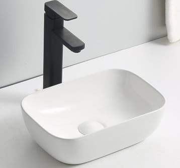 SALE - Balvi 36 - Glans wit - Waskom -  -  - Keramiek -, Doe-het-zelf en Verbouw, Sanitair, Ophalen of Verzenden, Nieuw