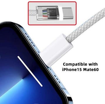 USB-C Oplaadkabel – Geschikt voor iPhone 15/16 & Samsung –, Ophalen of Verzenden, Nieuw