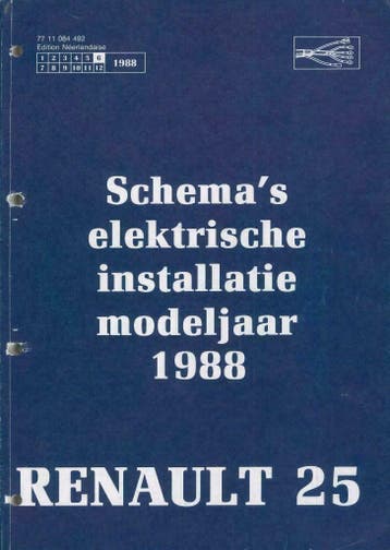 Origineel Renanult 25 werkplaatshandboek Nederlands / Frans, Verzenden