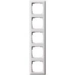 Gira Afdekraam 5 voudig Zuiver wit (hagelwit) MAT 021504, Nieuw, Stopcontact